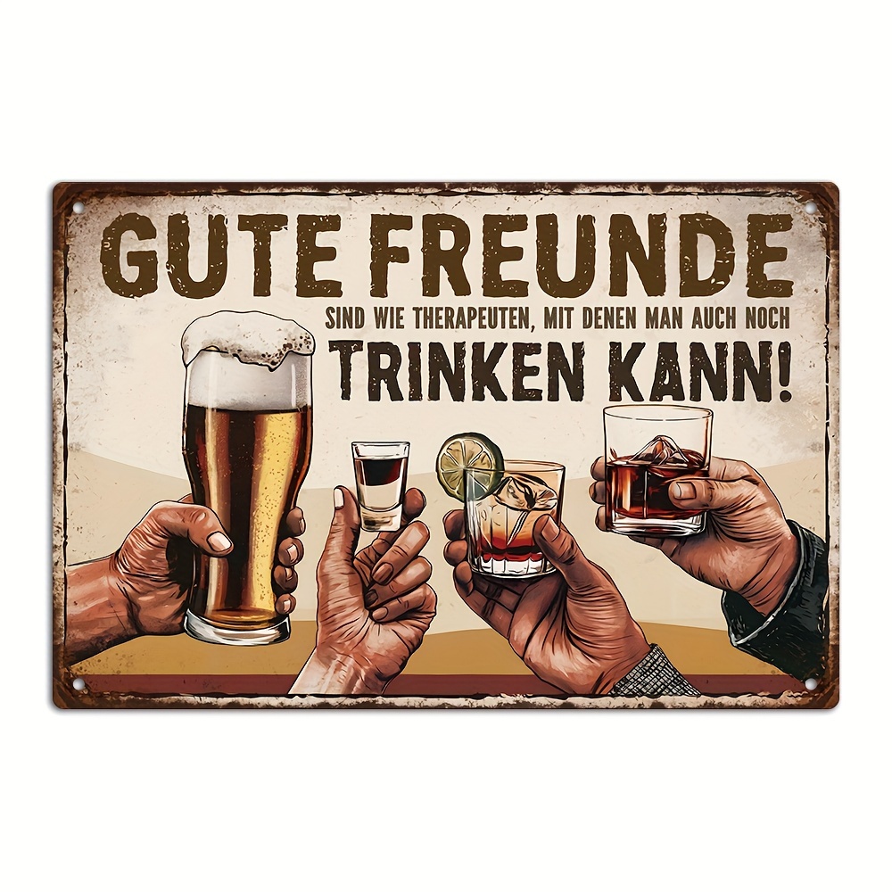 Brass Weight Plate - German Vintage Metal Sign, Good Are