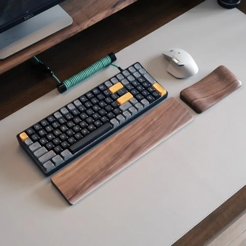 Wrist Rest Wood - Walnut Wood Palm Rest Mechanical Keyboard