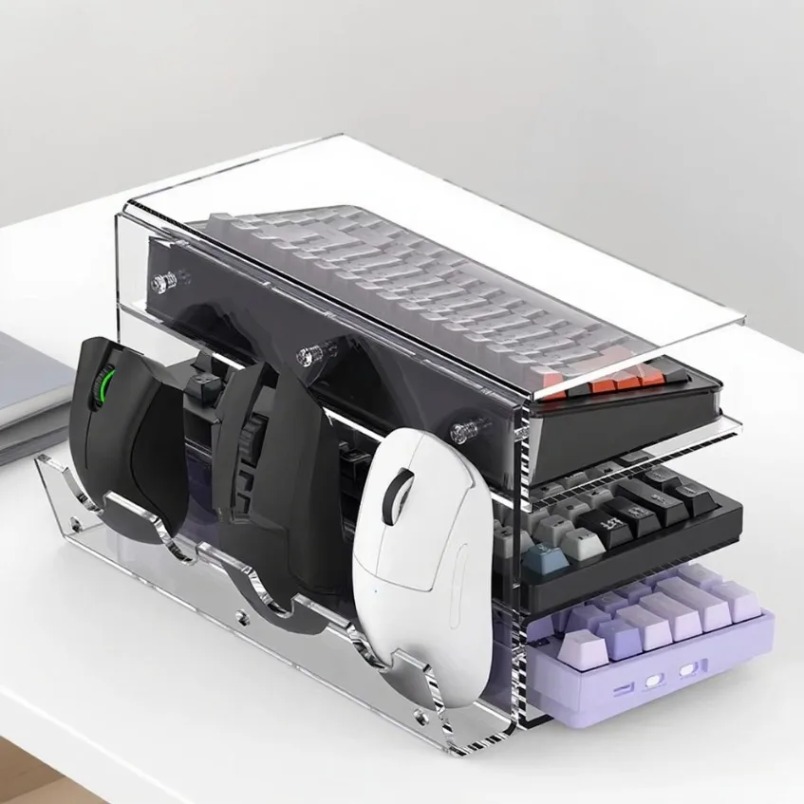 Gaming Keyboard Ergonomic - Keyboard Stand 3 Tier Acrylic Storage