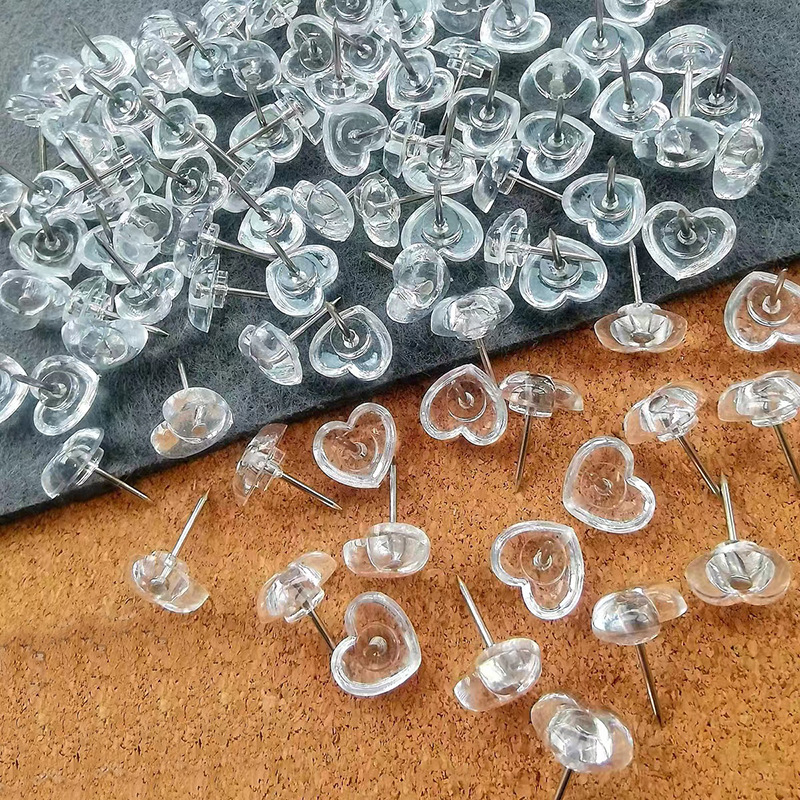 Wrist Rest Wood - 100 pcs Transparent love heart push