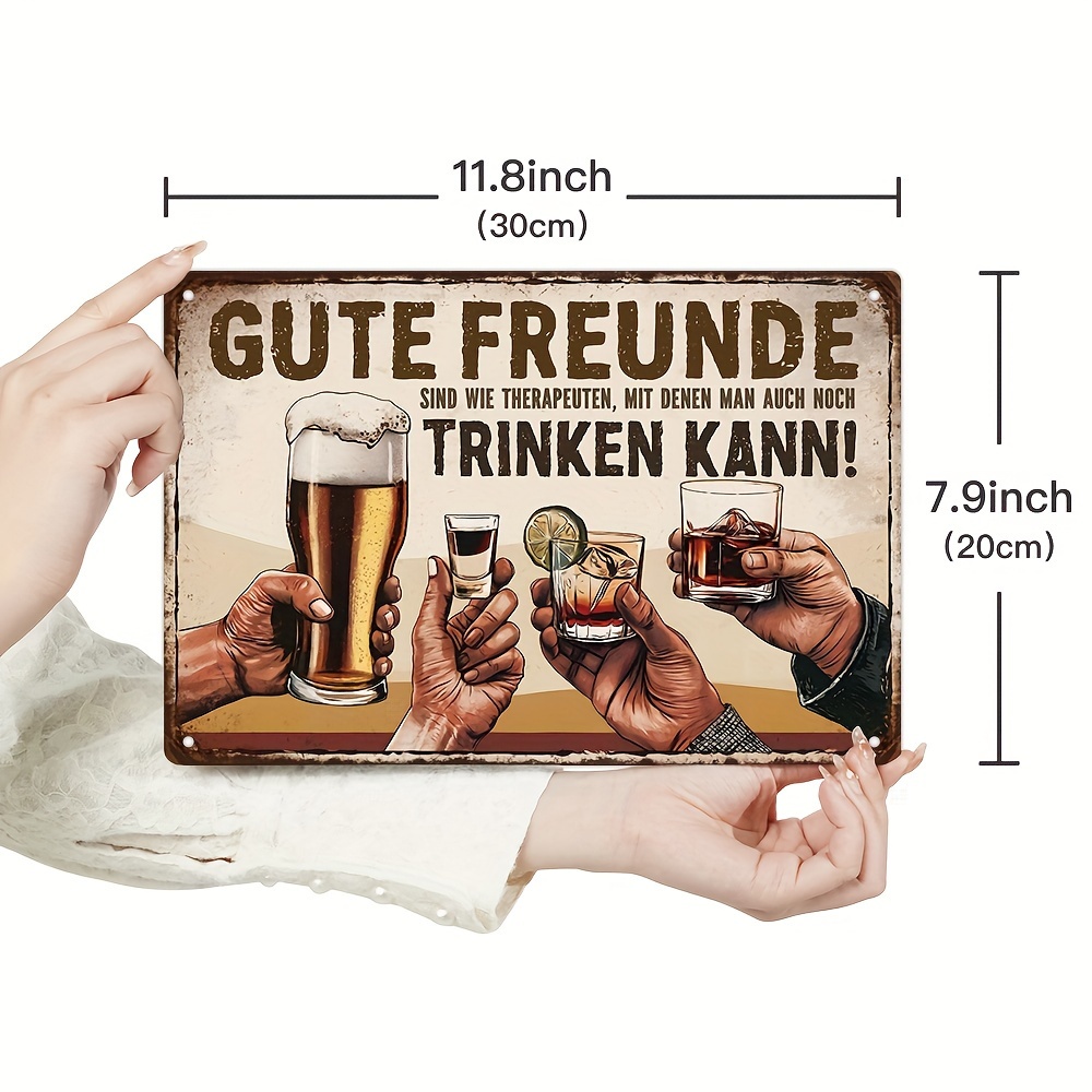 German Vintage Metal Sign, Goo - Brass Weight Plate recension och pris