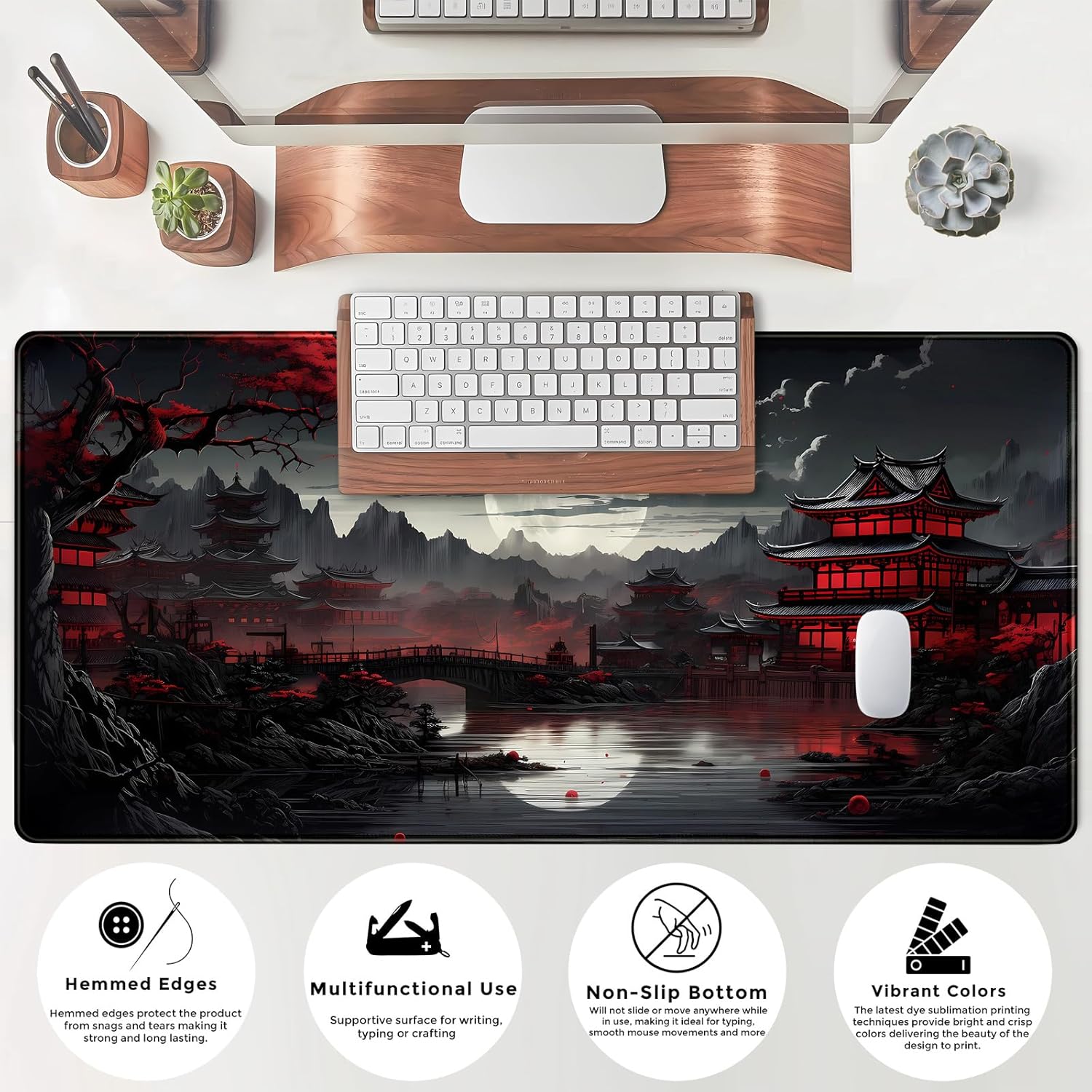 Japanese Desk Mat Riverside Fu - Gaming Keyboard And Mouse recension och pris