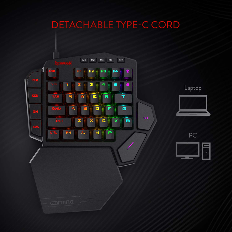 Redragon K585 DITI One-Handed  - Gaming Keyboard 1 Hand recension och pris