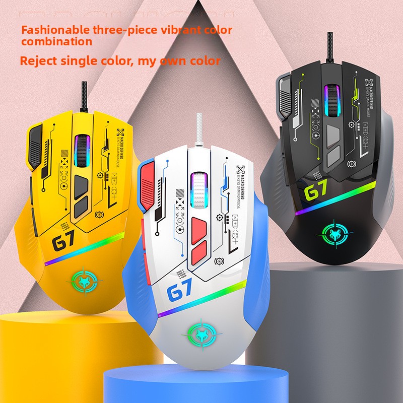 G6 Wired Gaming Mouse 128000DP - Gaming Keyboard 1 Hand recension och pris