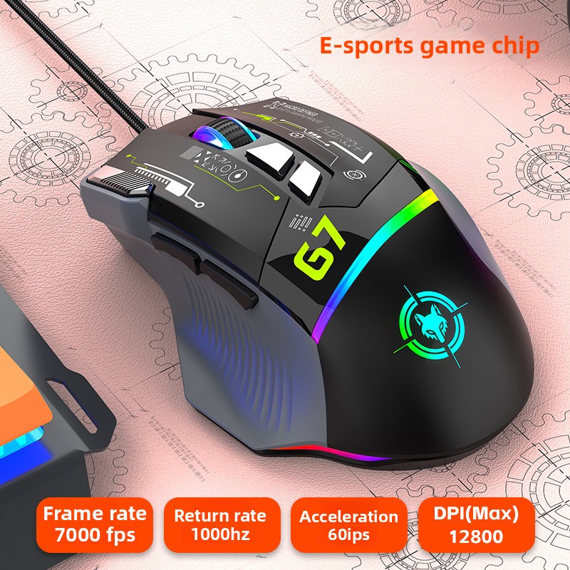 G6 Wired Gaming Mouse 128000DP - Gaming Keyboard 1 Hand recension och pris
