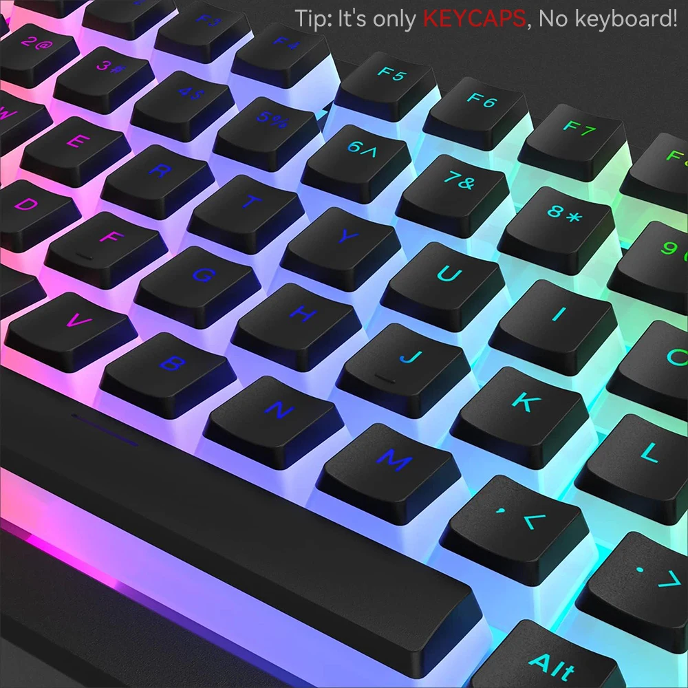 New Pudding PBT Keycaps 129 Ke - Gaming Keyboard Blue Switches recension och pris