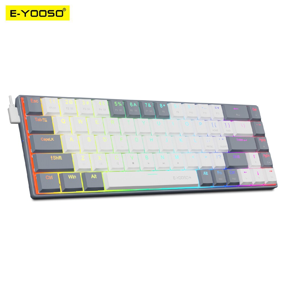 E-YOOSO A68 RGB Mini Slim USB  - Gaming Keyboard Bundle recension och pris