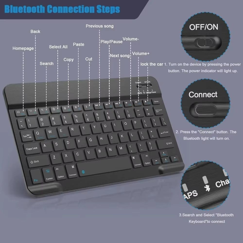 Bluetooth 5.0 Wireless Keyboar - Gaming Keyboard Bluetooth recension och pris