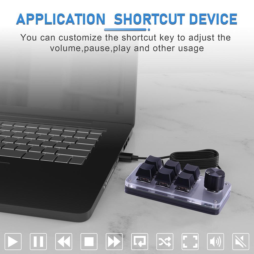 6 Key 1 Knob One Handed Mechan - Gaming Keyboard 1 Hand recension och pris