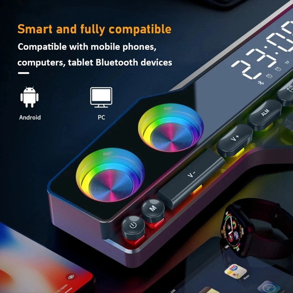 DTC5 V18 Dazzle Colour Speaker - Gaming Keyboard Bluetooth recension och pris