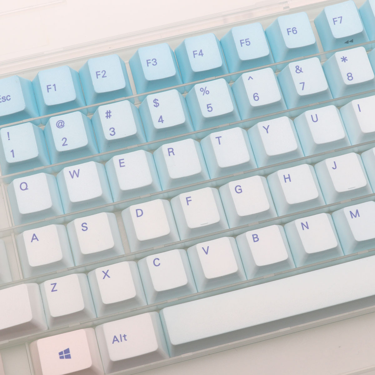 87 Keys Frost Blue Keycaps Che - Gaming Keyboard Blue recension och pris