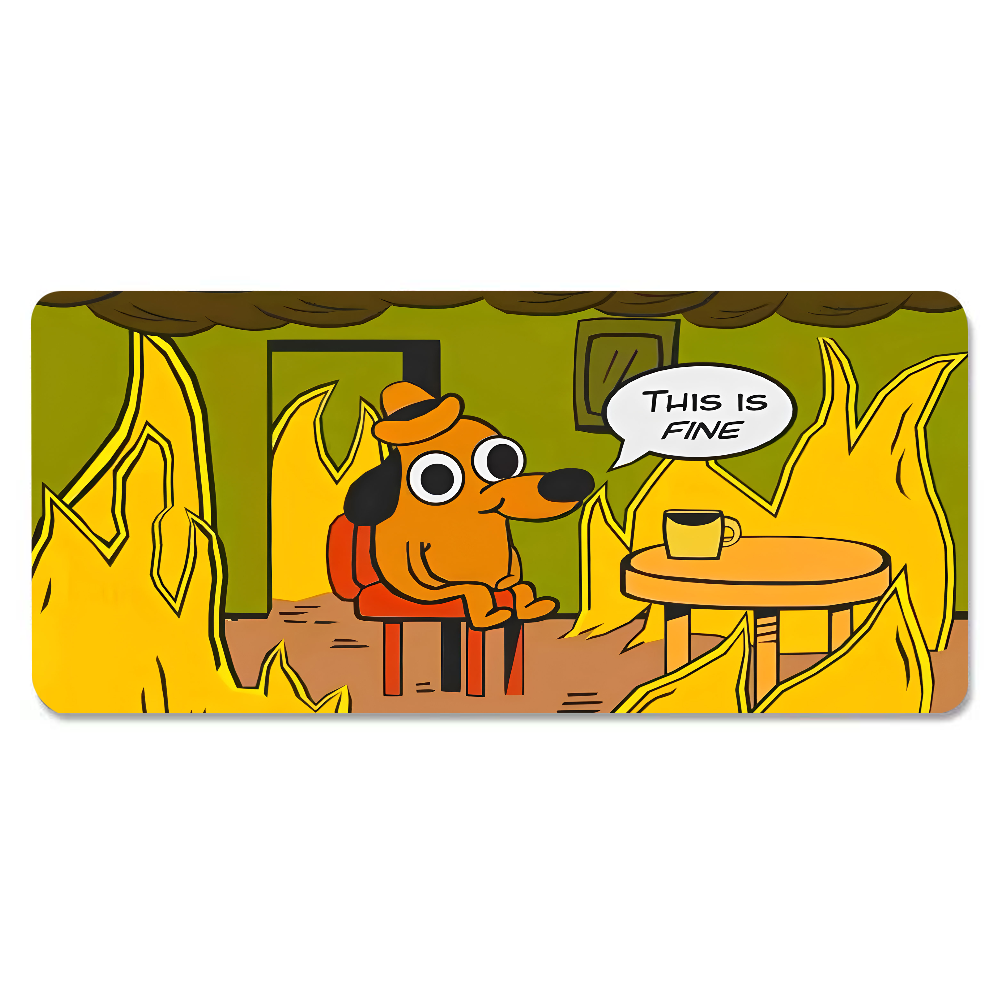 This Is Fine Dog Dachshund Mou - Gaming Keyboard And Mouse recension och pris