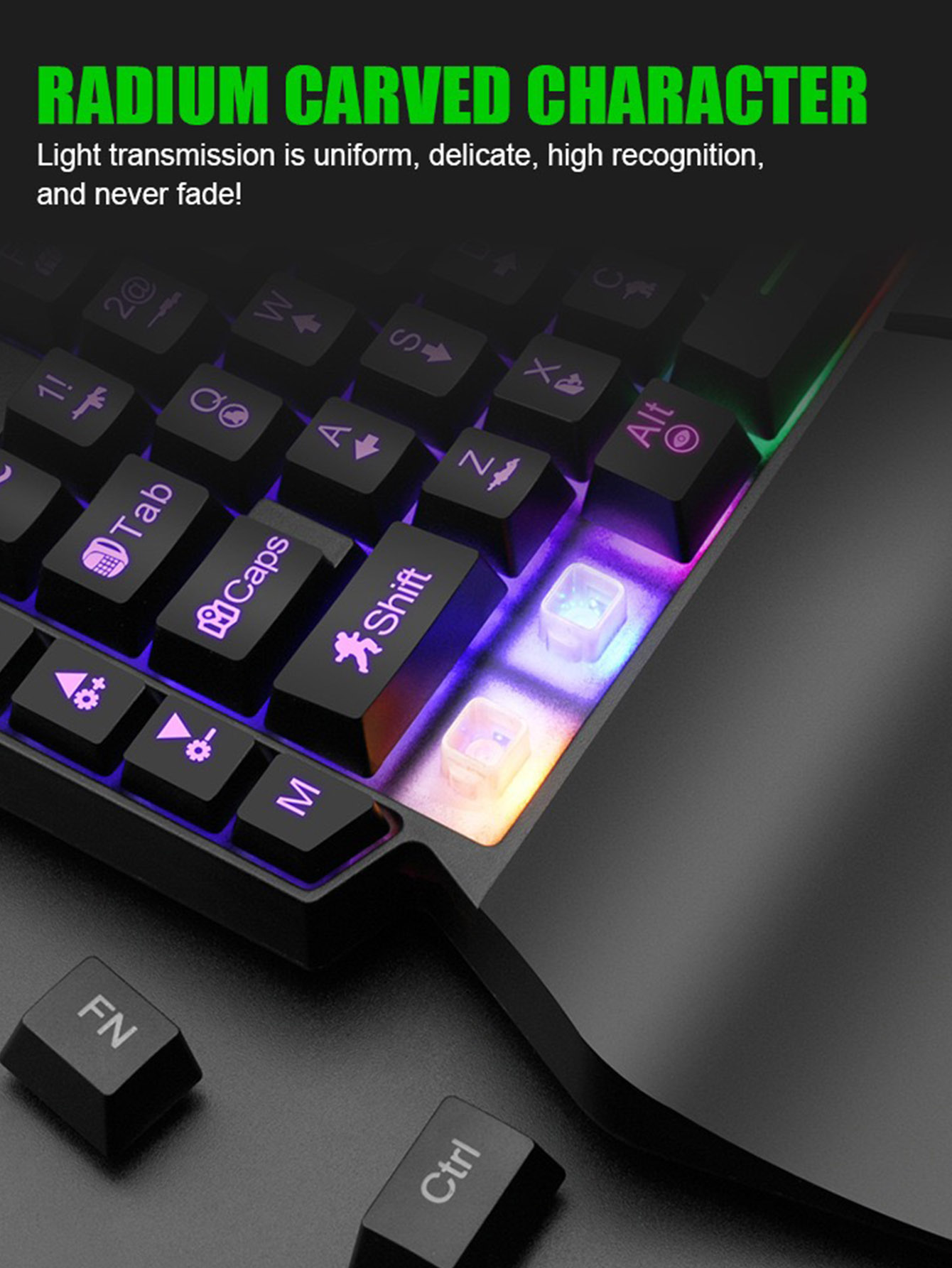 Mechanical One-Handed Light Ga - Gaming Keyboard 1 Hand recension och pris