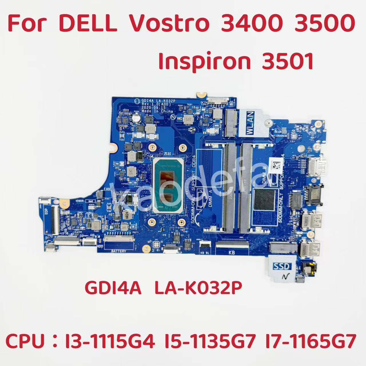 GDI4A LA-K032P For DELL Vostro - Intel Cpu Core I7 recension och pris