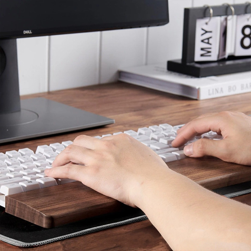 30/36/44cm Solid Walnut Keyboa - Wrist Rest Wood recension och pris
