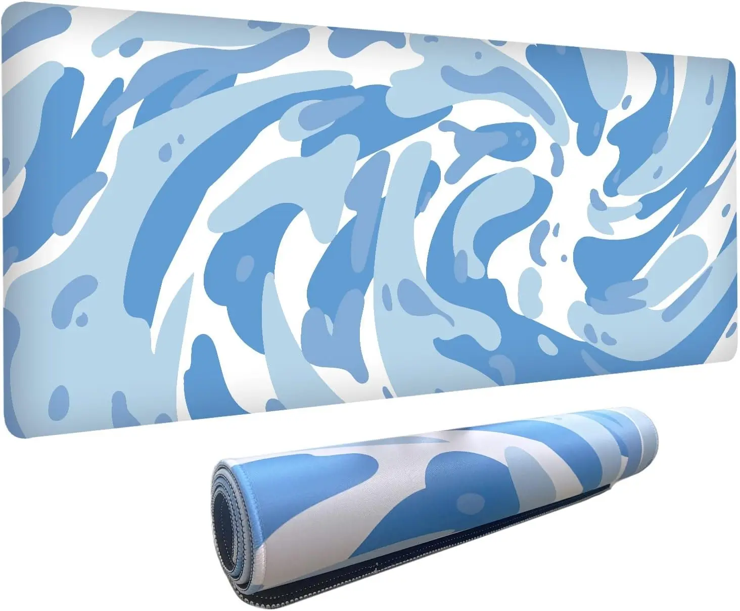 Light Blue Camo Swirl Pattern  - Gaming Keyboard Blue recension och pris