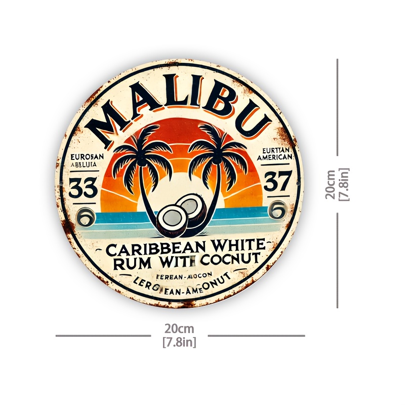 Vintage Malibu Rum Coconut Alu - Brass Weight Plate recension och pris