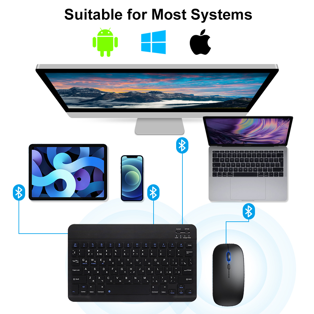 Bluetooth Keyboard and Mouse F - Gaming Keyboard Bluetooth recension och pris