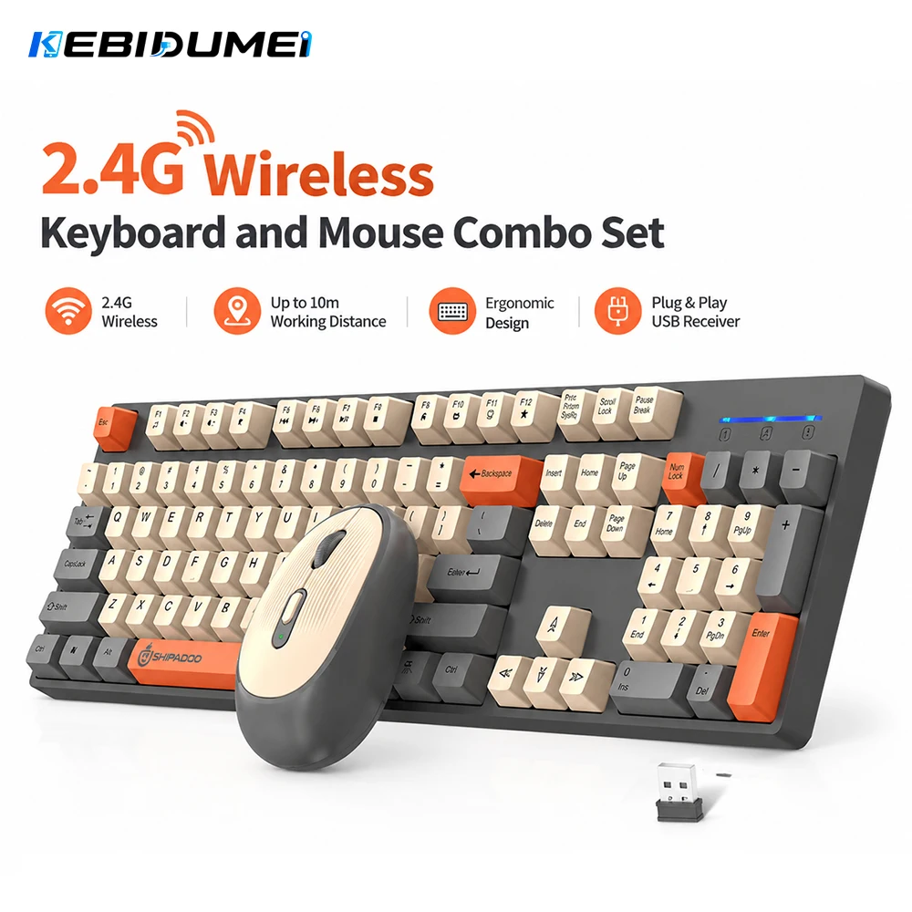 KEBIDUMEI 2.4G Wireless Keyboa - Gaming Keyboard Bundle recension och pris