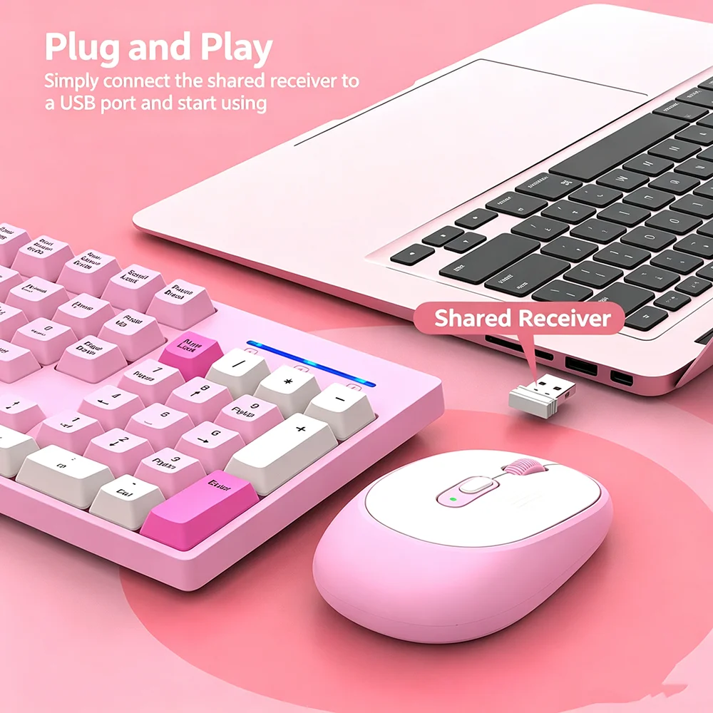 KEBIDUMEI 2.4G Wireless Keyboa - Gaming Keyboard Bundle recension och pris
