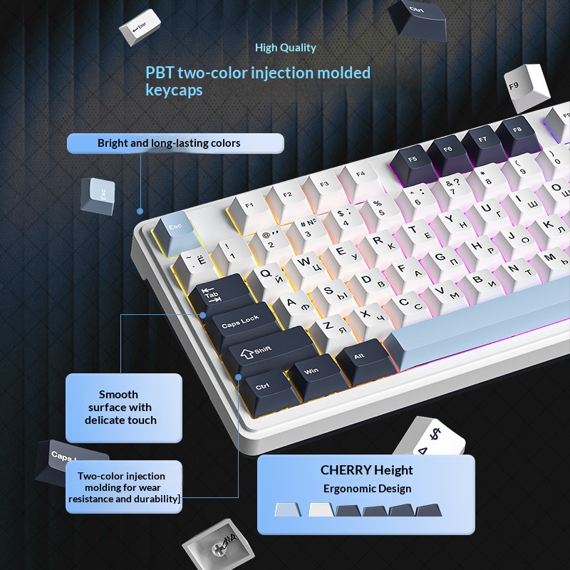 Furycube Rx75 Pro Tri Mode Rus - Gaming Keyboard Not Typing recension och pris