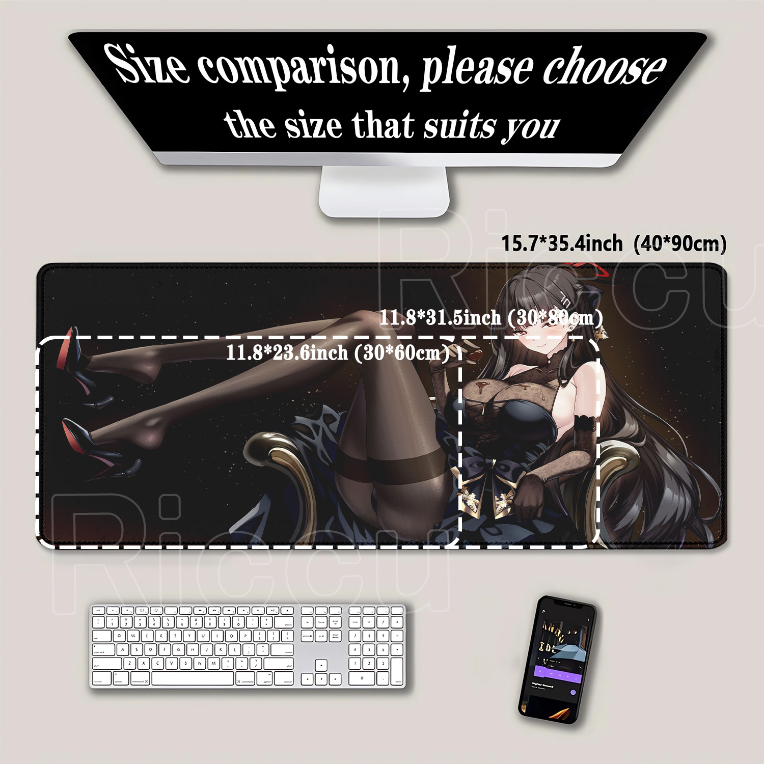 Anime girl Tsukatsuki Rio Blue - Gaming Keyboard Blue recension och pris